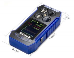 DETECTOR DE MULTIPLES GASES BH 4S BOSEAN ALCOMAX EQUIPOS DE MEDICION O2, CO, LEL, H2S